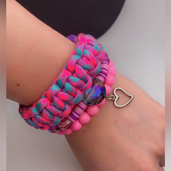 Bubblegum Trio Bracelet Stack - Picture 4 of 7